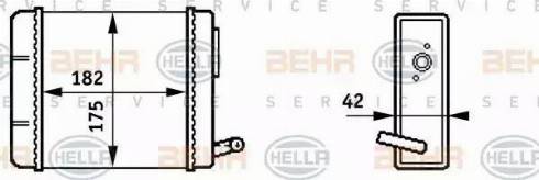HELLA 8FH 351 313-211 - Теплообменник, отопление салона abcparts.ee