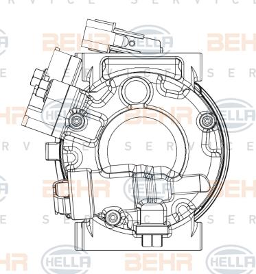 HELLA 8FK 351 008-051 - Компрессор кондиционера abcparts.ee