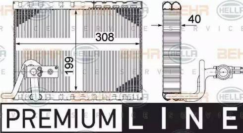 HELLA 8FV 351 331-501 - Испаритель, кондиционер abcparts.ee