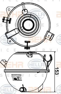 HELLA 8MA 376 702-434 - Компенсационный бак, охлаждающая жидкость abcparts.ee