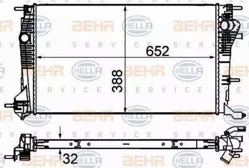 HELLA 8MK 376 700-421 - Радиатор, охлаждение двигателя abcparts.ee