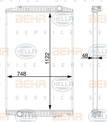 HELLA 8MK 376 702-864 - Радиатор, охлаждение двигателя abcparts.ee