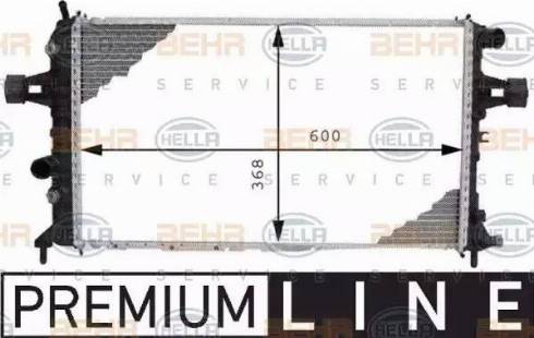 HELLA 8MK 376 710-331 - Радиатор, охлаждение двигателя abcparts.ee