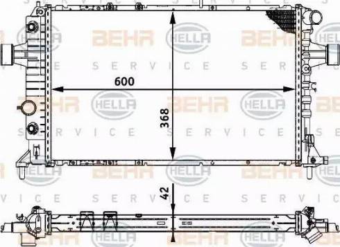 HELLA 8MK 376 713-014 - Радиатор, охлаждение двигателя abcparts.ee