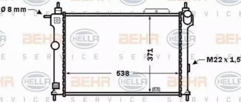 HELLA 8MK 376 771-061 - Радиатор, охлаждение двигателя abcparts.ee