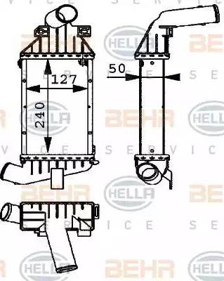 HELLA 8ML 376 723-121 - Интеркулер, теплообменник турбины abcparts.ee