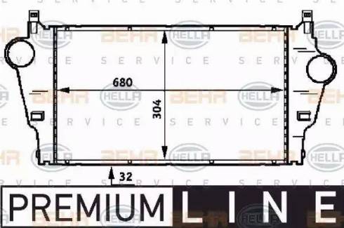 HELLA 8ML 376 723-291 - Интеркулер, теплообменник турбины abcparts.ee