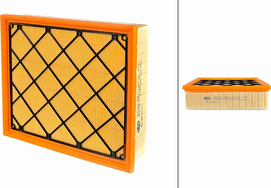 HELLA 8ZA 358 321-171 - Воздушный фильтр двигателя abcparts.ee