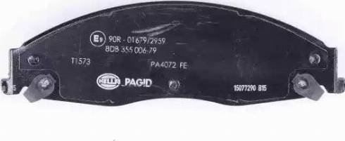 HELLA PAGID 8DB 355 006-791 - Тормозные колодки, дисковые, комплект abcparts.ee
