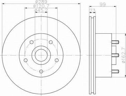 HELLA PAGID 8DD 355 119-921 - Тормозной диск abcparts.ee