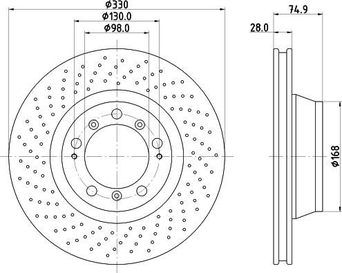 HELLA PAGID 8DD 355 135-051 - Тормозной диск abcparts.ee