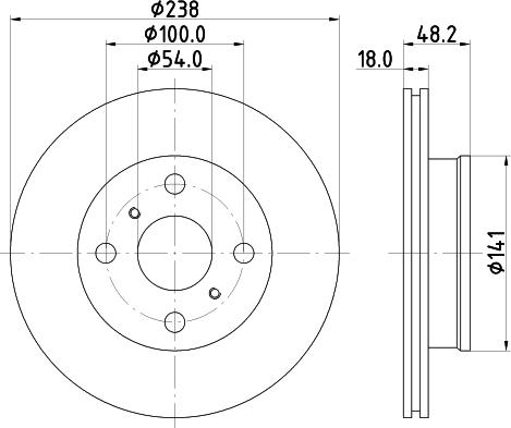 HELLA PAGID 8DD 355 133-901 - Тормозной диск abcparts.ee