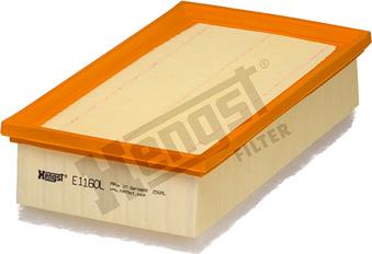 Hengst Filter E1160L - Воздушный фильтр двигателя abcparts.ee