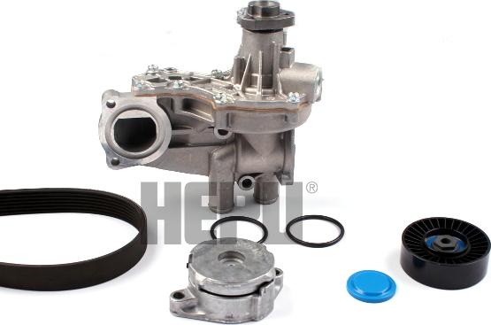 Hepu PK051310 - Водяной насос + комплект ручейковых ремней abcparts.ee
