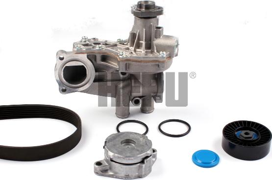Hepu PK051311 - Водяной насос + комплект ручейковых ремней abcparts.ee