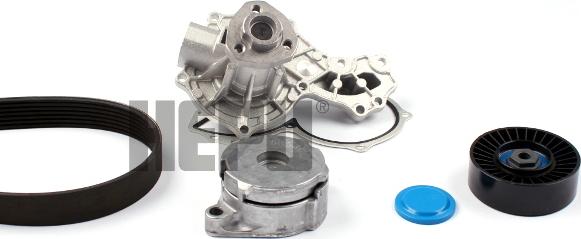 Hepu PK051210 - Водяной насос + комплект ручейковых ремней abcparts.ee