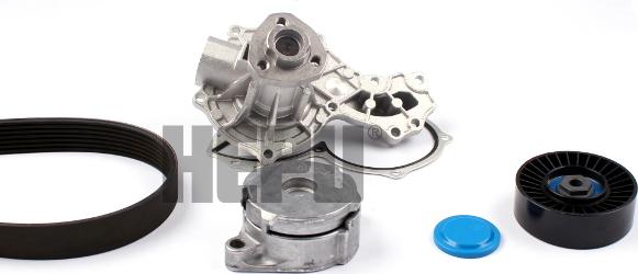 Hepu PK051211 - Водяной насос + комплект ручейковых ремней abcparts.ee