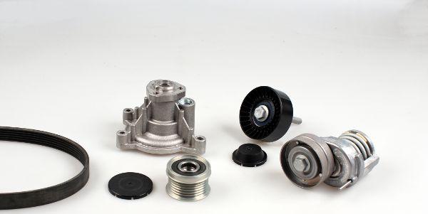 Hepu PK05700 - Водяной насос + комплект ручейковых ремней abcparts.ee