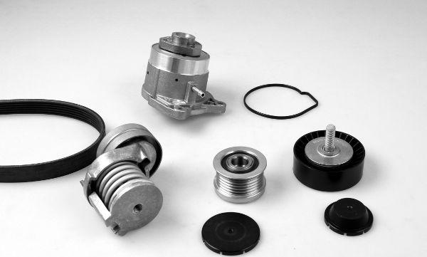 Hepu PK06560 - Водяной насос + комплект ручейковых ремней abcparts.ee