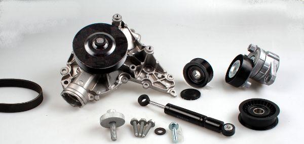 Hepu PK15290 - Водяной насос + комплект ручейковых ремней abcparts.ee