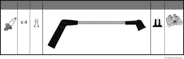 Herth+Buss Jakoparts J5385002 - Комплект проводов зажигания abcparts.ee
