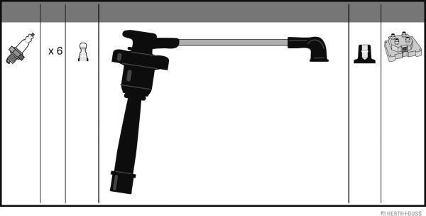 Herth+Buss Jakoparts J5385011 - Комплект проводов зажигания abcparts.ee