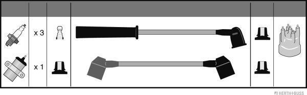 Herth+Buss Jakoparts J5386005 - Комплект проводов зажигания abcparts.ee