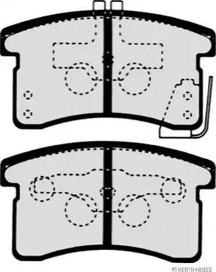 Herth+Buss Jakoparts J3606010 - Тормозные колодки, дисковые, комплект abcparts.ee