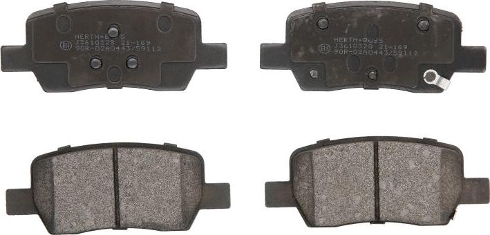 Herth+Buss Jakoparts J3610328 - Тормозные колодки, дисковые, комплект abcparts.ee