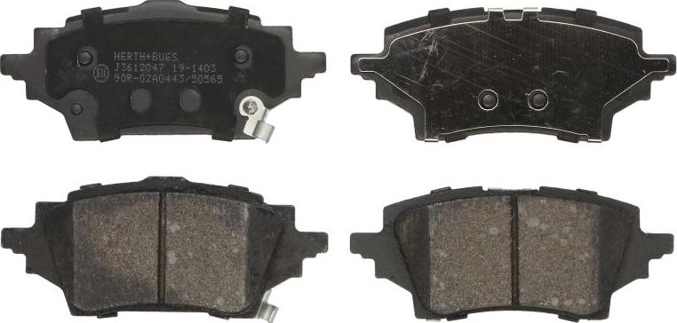 Herth+Buss Jakoparts J3612047 - Тормозные колодки, дисковые, комплект abcparts.ee