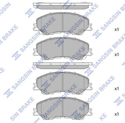 Hi-Q SP4086 - Тормозные колодки, дисковые, комплект abcparts.ee