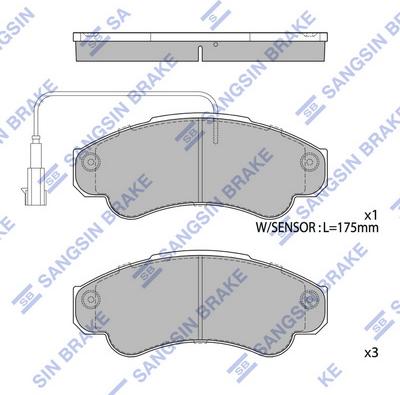 Hi-Q SP4033 - Тормозные колодки, дисковые, комплект abcparts.ee