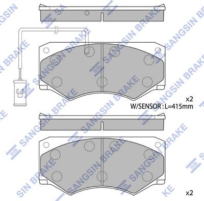 Hi-Q SP4181 - Тормозные колодки, дисковые, комплект abcparts.ee