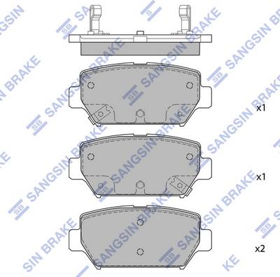 Hi-Q SP4394 - Тормозные колодки, дисковые, комплект abcparts.ee