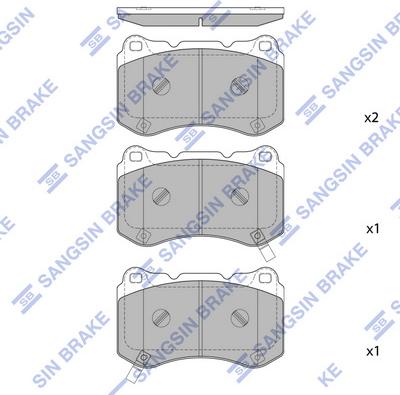 Hi-Q SP4349 - Тормозные колодки, дисковые, комплект abcparts.ee