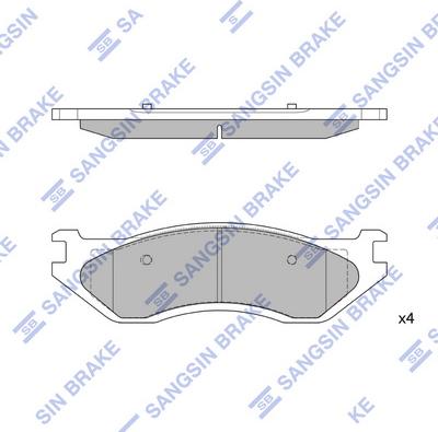 Hi-Q SP4325 - Тормозные колодки, дисковые, комплект abcparts.ee