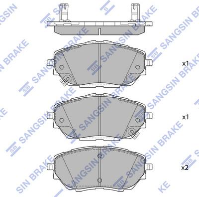 Hi-Q SP4213A - Тормозные колодки, дисковые, комплект abcparts.ee