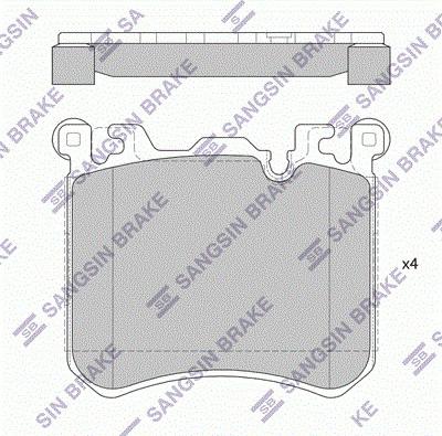 Hi-Q SP1941 - Тормозные колодки, дисковые, комплект abcparts.ee