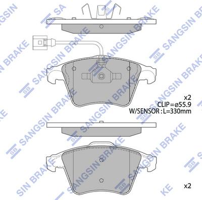 Hi-Q SP1977 - Тормозные колодки, дисковые, комплект abcparts.ee