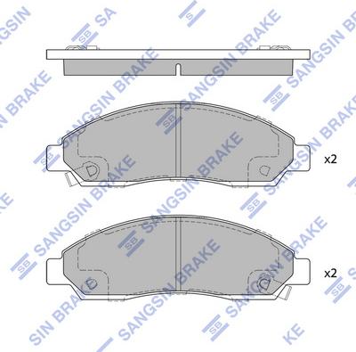 Hi-Q SP1408(SD) - Тормозные колодки, дисковые, комплект abcparts.ee