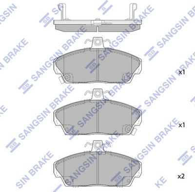 Hi-Q SP1571 - Тормозные колодки, дисковые, комплект abcparts.ee