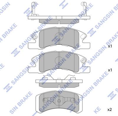 Hi-Q SP1611 - Тормозные колодки, дисковые, комплект abcparts.ee