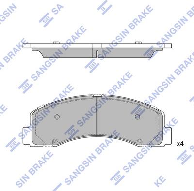 Hi-Q SP1624A - Тормозные колодки, дисковые, комплект abcparts.ee