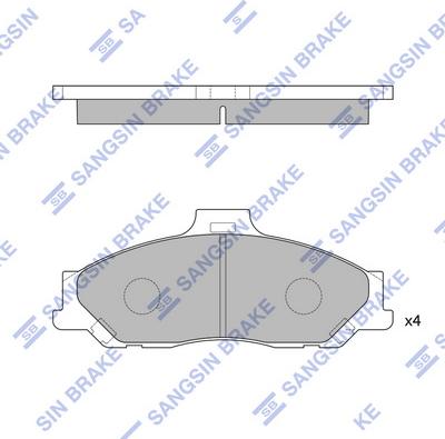 Hi-Q SP1628 - Тормозные колодки, дисковые, комплект abcparts.ee