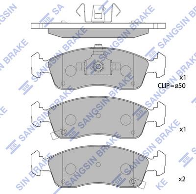 Hi-Q SP1673 - Тормозные колодки, дисковые, комплект abcparts.ee