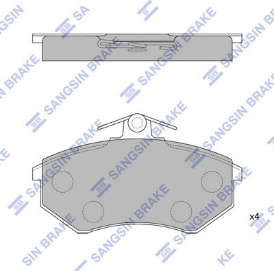 Hi-Q SP1043(SD) - Тормозные колодки, дисковые, комплект abcparts.ee