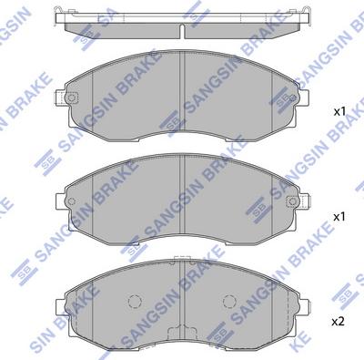 Hi-Q SP1081 - Тормозные колодки, дисковые, комплект abcparts.ee