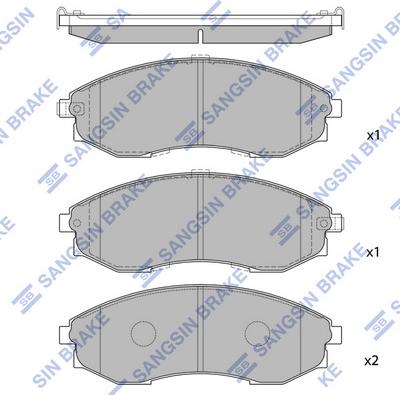 Hi-Q SP1083 - Тормозные колодки, дисковые, комплект abcparts.ee