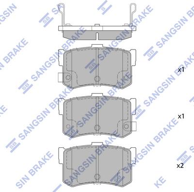 Hi-Q SP1074 - Тормозные колодки, дисковые, комплект abcparts.ee
