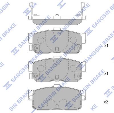 Hi-Q SP1107R - Тормозные колодки, дисковые, комплект abcparts.ee